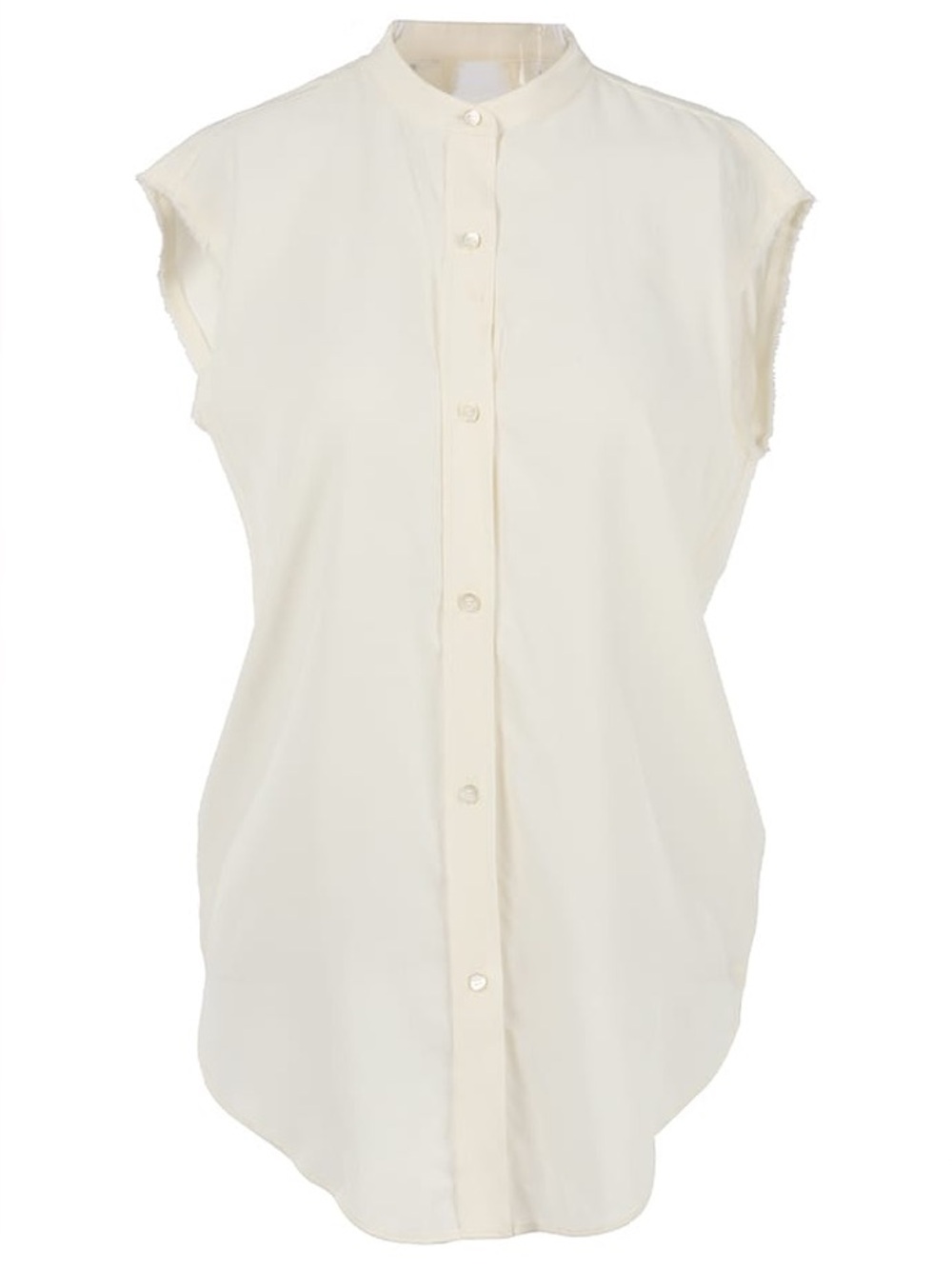 Helmut lang white sleeveless blouse with gathered sides size small